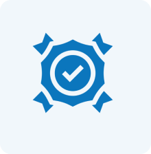 Blue checkmark badge icon