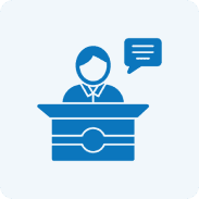 Blue speaker illustration